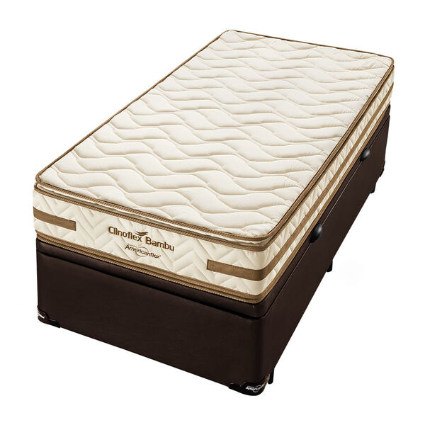 Conjunto Box Baú Solteiro Espuma D33 Americanflex Clinoflex B