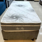 Conjunto Box - Cama Box Solteiro Corino Preto 0 88 X 1 88 + C