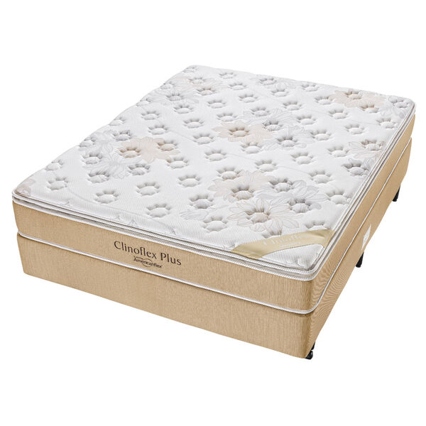 Conjunto Box Casal Espuma D33 Americanflex Clinoflex Plus Hip