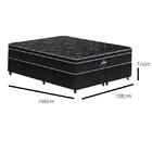 Conjunto Box Colchão+base Pérola Negra Molas Ensacadas Gazin