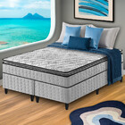 Conjunto Box King Cinza Zidi Hanover One Ortopédico Espuma D3