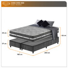 Conjunto Box King Preto Zidi Brooklyn Ortopedico Espuma D45 E