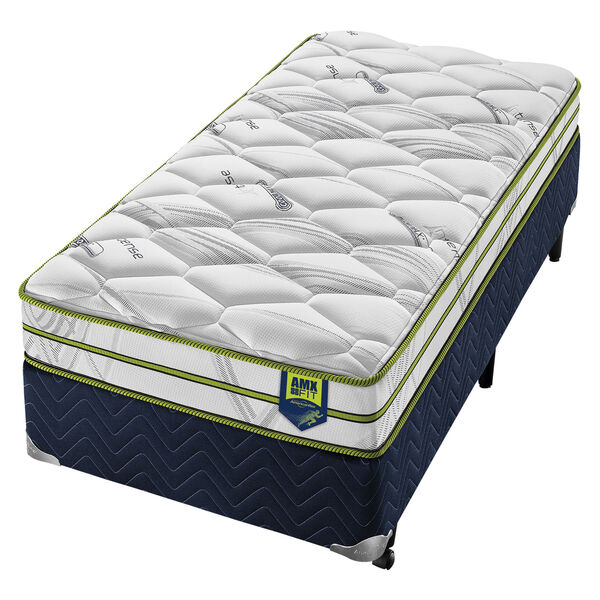 Conjunto Box Solteiro Espuma D33 Americanflex Amx Fit 88x188x