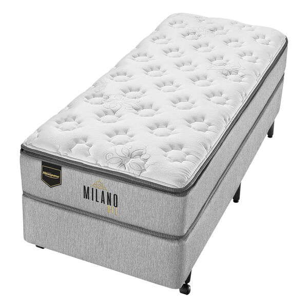 Conjunto Box Solteiro Molas Minaspuma Milano Gel Ii 100x200x7