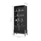 Conjunto Buffet 190 E Cristaleira Perry Off White Cedro