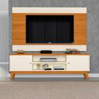 Conjunto Buffet 3 Portas Ripado E Rack Com Painel 180cm