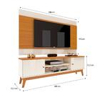 Conjunto Buffet 3 Portas Ripado E Rack Com Painel 180cm