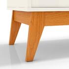 Conjunto Buffet 3 Portas Ripado E Rack Com Painel 180cm