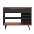 Conjunto Buffet 4 Portas Grace Versátile E Aparador Bar Com P