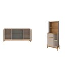 Conjunto Buffet Bari Com Cantinho Do Café Bari Off White / Ce