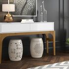 Conjunto Buffet Com Aparador Amalfi Branco Com Canela - Lukal