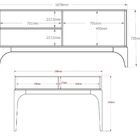 Conjunto Buffet Com Aparador Amalfi Branco Com Canela - Lukal