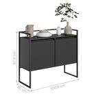 Conjunto Buffet Compacto E Aparador Industrial Preto