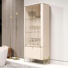 Conjunto Buffet E Cristaleira Rouxinol Off White Dourado