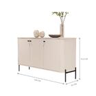 Conjunto Buffet E Cristaleira Rouxinol Off White Preto