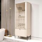 Conjunto Buffet E Cristaleira Rouxinol Off White Preto