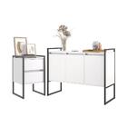 Conjunto Buffet E Gaveteiro Industrial Paris Branco