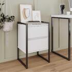 Conjunto Buffet E Gaveteiro Industrial Paris Branco
