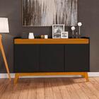 Conjunto Buffet E Rack Para Tv 50 Polegadas Ripado 136cm