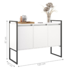 Conjunto Buffet Industrial 2 E 3 Portas Branco Preto