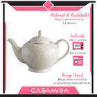 Conjunto Bule E Jarro Cerâmica Orion Reativo Branco 2pçs