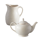 Conjunto Bule E Jarro Cerâmica Orion Reativo Branco 2pçs