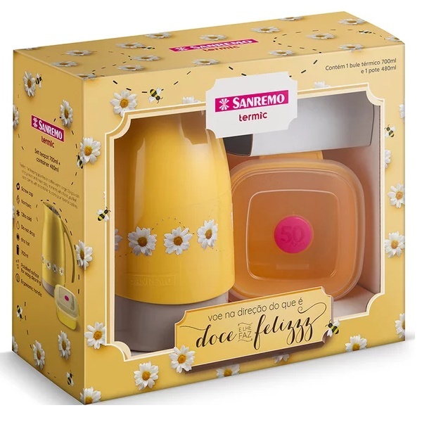 Conjunto Bule Termico 700ml E Pote 480ml Sanremo Sr1011/63