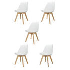 Conjunto C/5 Cadeiras Charles Eames Leda Saariem Design Wood