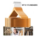 Conjunto C/ 15 Cabides De Alta Qualidade Madeira Resistente