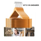 Conjunto C/ 30 Cabides Rústico De Alta Qualidade Madeira Resi