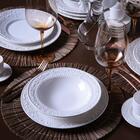 Conjunto C/ 6 Pratos Raso Acanthus Branco Ø 26 Cm - Porto Bra