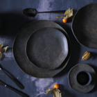 Conjunto C/ 6 Xícaras De Café  c/ Pires Orgânico Onyx- 120 Ml