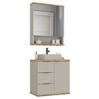 Conjunto C/ Cuba Aqua 56,7cm Estilare Cnj4005 Nude/carvalho