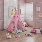 Conjunto Cabana Tenda Infantil Sunderland Rosa Claro E Vermel