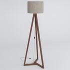 Conjunto Cabeceira 1,60 Marrom C/mesa Redonda E Luminaria Ama