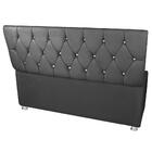 Conjunto Cabeceira Atena E Baú Casal 140 Cm Cinza Escuro