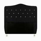 Conjunto Cabeceira Atena E Baú King Size 195 Cm Suedee Preto