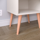 Conjunto Cabeceira Cama Box 1,60 Queen Bege e 2 Mesinhas com