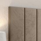 Conjunto Cabeceira Cama Box 1,60 Queen Bege e 2 Mesinhas com