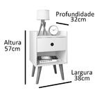 Conjunto Cabeceira Casal 1,40 Bia Bege + Kit 2 Mesas De Cabec