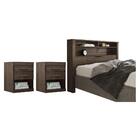 Conjunto Cabeceira Casal E 2 Mesas De Cabeceira Saint Ébano