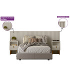 Conjunto Cabeceira Casal Em Ripado Ilhabela Com 2 Mesas De Ca