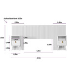 Conjunto Cabeceira Casal Em Ripado Ilhabela Com 2 Mesas De Ca