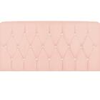 Conjunto Cabeceira E Baú Casal 140 Cm Suedee Rosa Claro