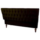 Conjunto Cabeceira E Baú Solteiro 90 Cm Corino Marrom