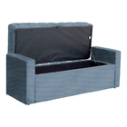 Conjunto Cabeceira E Calçadeira Baú Emma Linho Cores - Ds Est