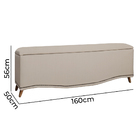 Conjunto Cabeceira E Calçadeira Holanda 1,60 Cm Linho Star Co