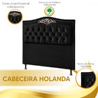 Conjunto Cabeceira E Calçadeira Holanda 1,60 Queen Veludo Pre