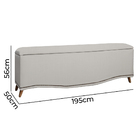 Conjunto Cabeceira E Calçadeira Holanda 1,95 Cm Linho Star Co