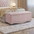 Conjunto Cabeceira E Calçadeira Holanda 1,95 Cm Veludo Star C